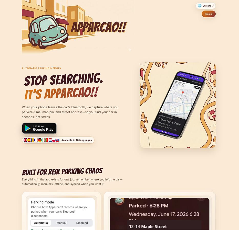 Apparcao!! screenshot 1