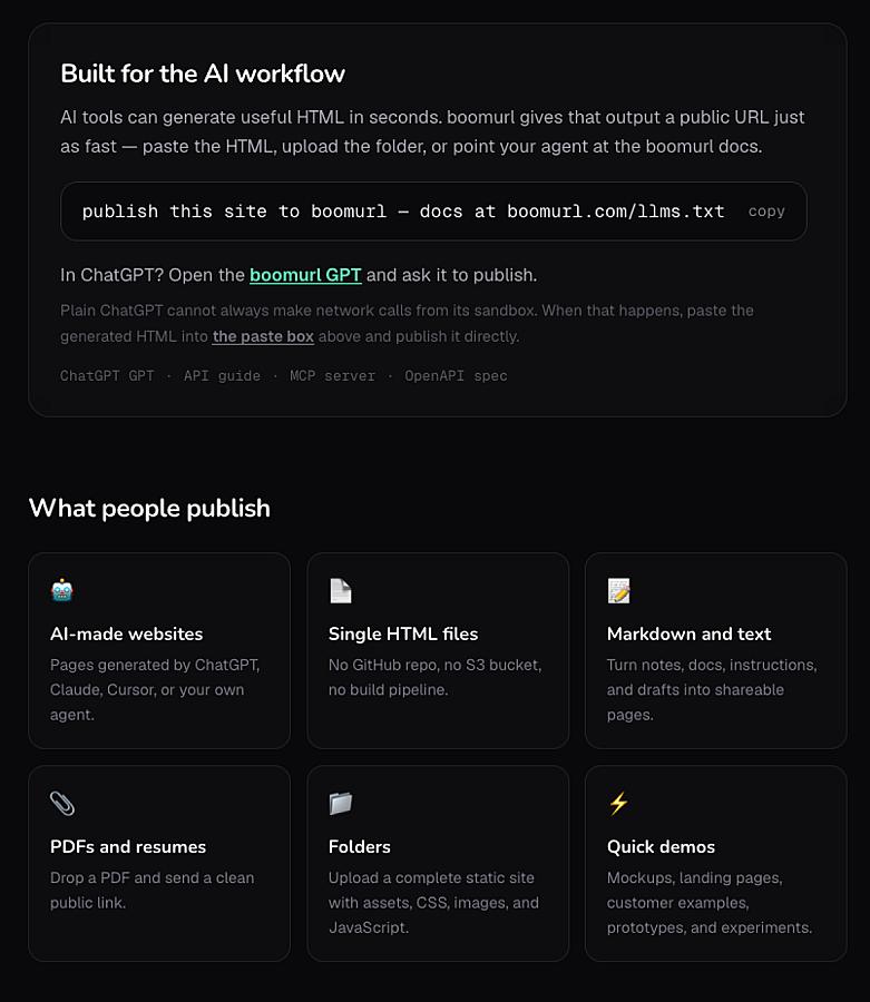 BoomURL screenshot 2