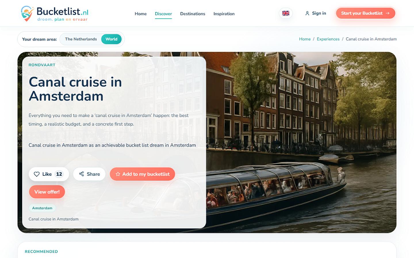 Bucketlist.nl screenshot 2