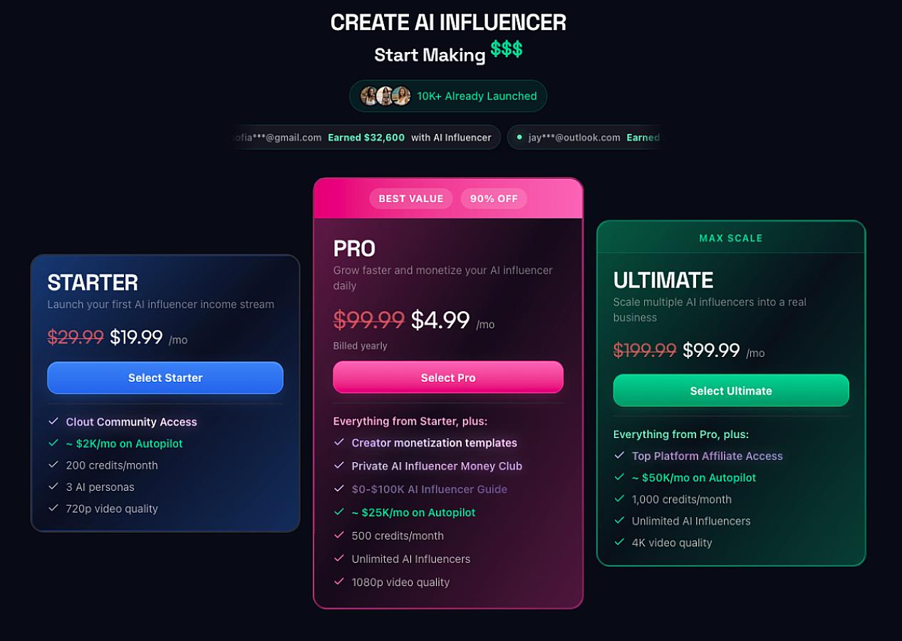 Clout AI screenshot 2
