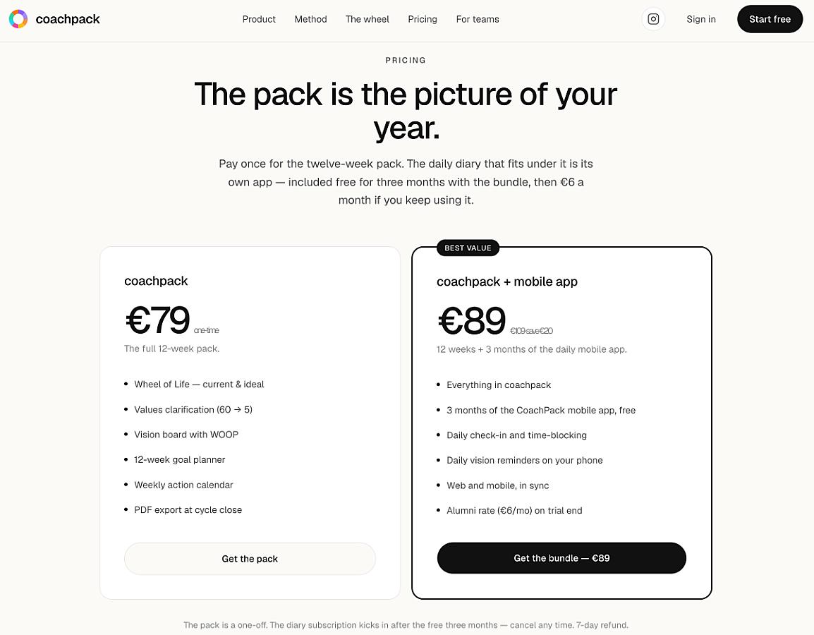 CoachPack screenshot 2