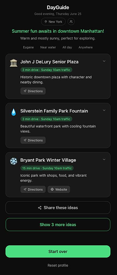 DayGuide screenshot 1