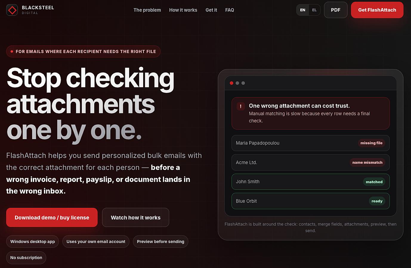 FlashAttach screenshot 2