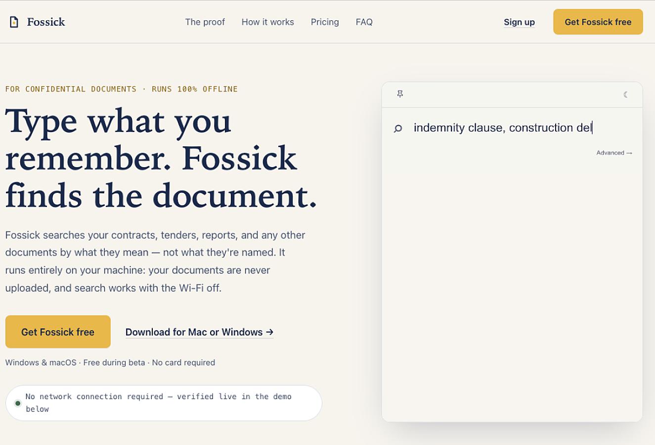 Fossick screenshot 1