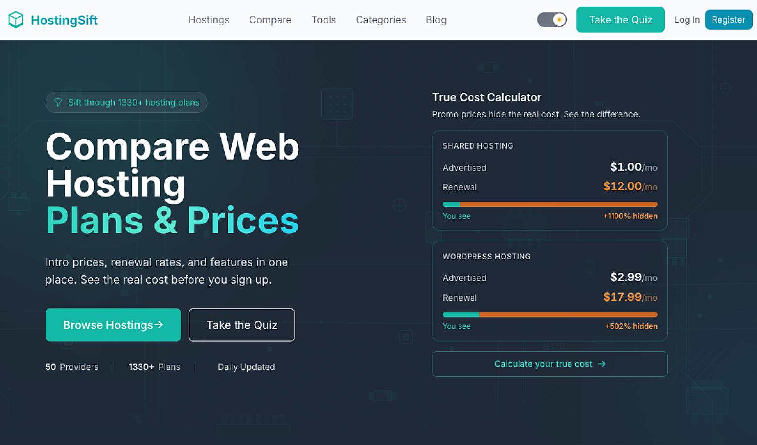HostingSift screenshot 2