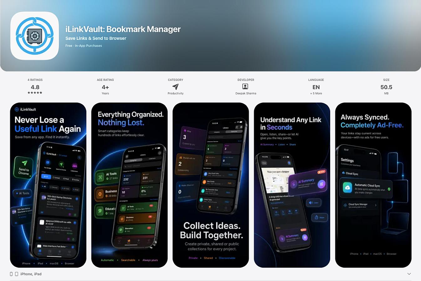 iLinkVault screenshot 2