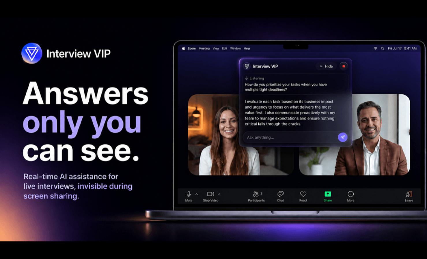 Interview VIP screenshot 1