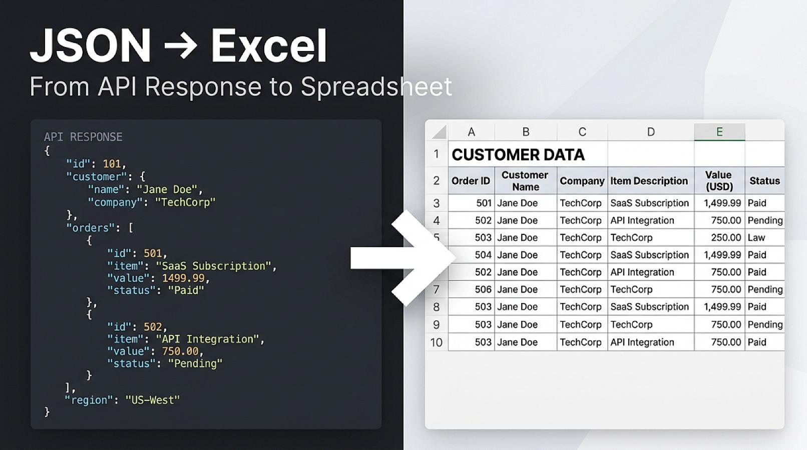 JSON to Excel screenshot 5