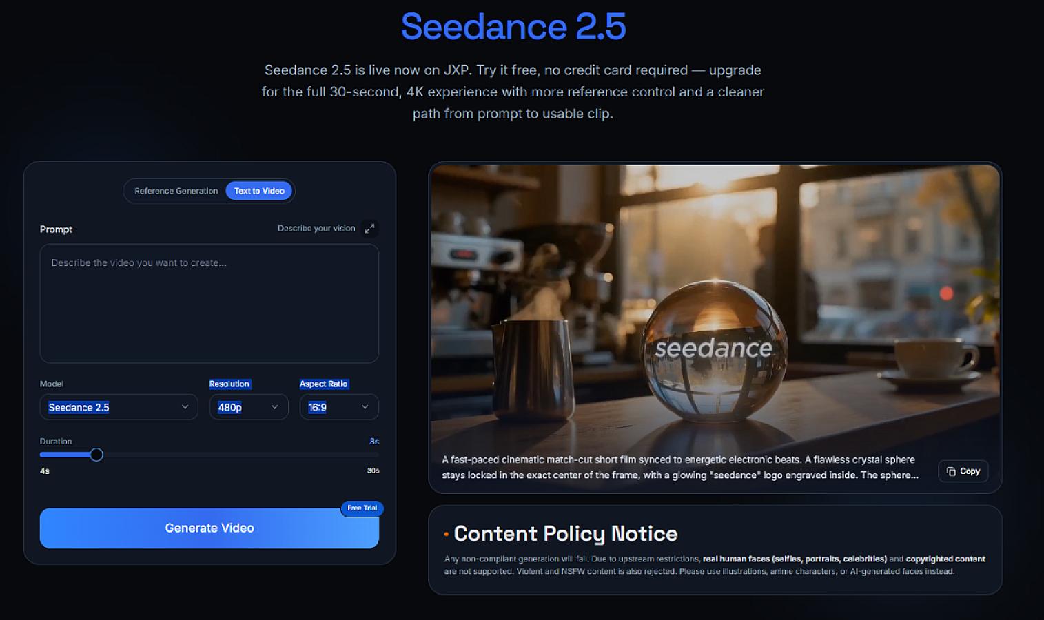JXP Seedance 2.5 screenshot 1