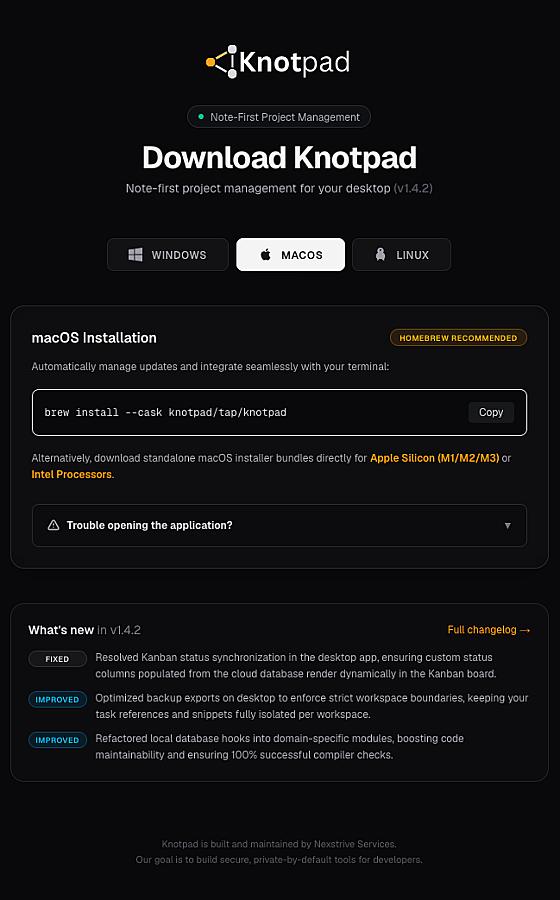 Knotpad screenshot 1
