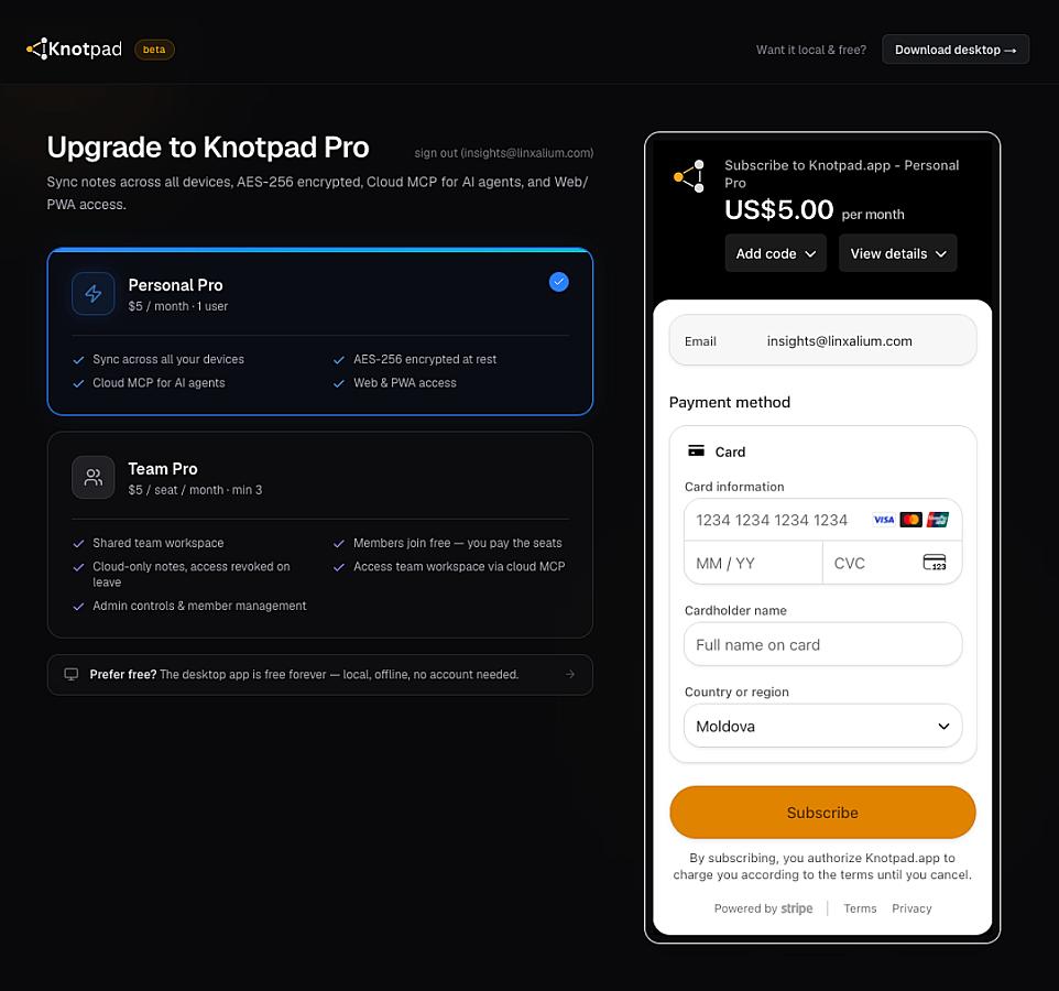 Knotpad screenshot 2
