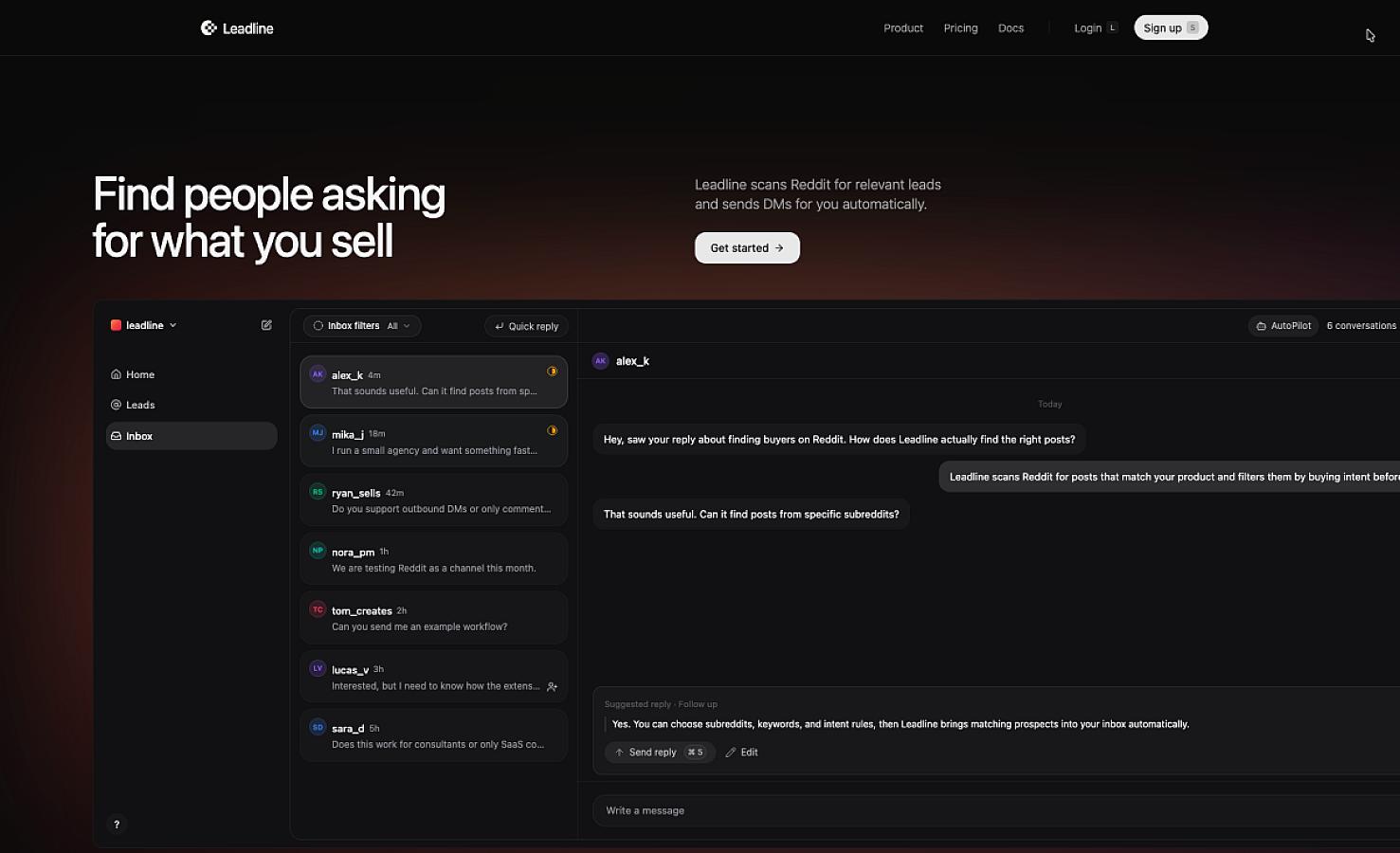 Leadline screenshot 2