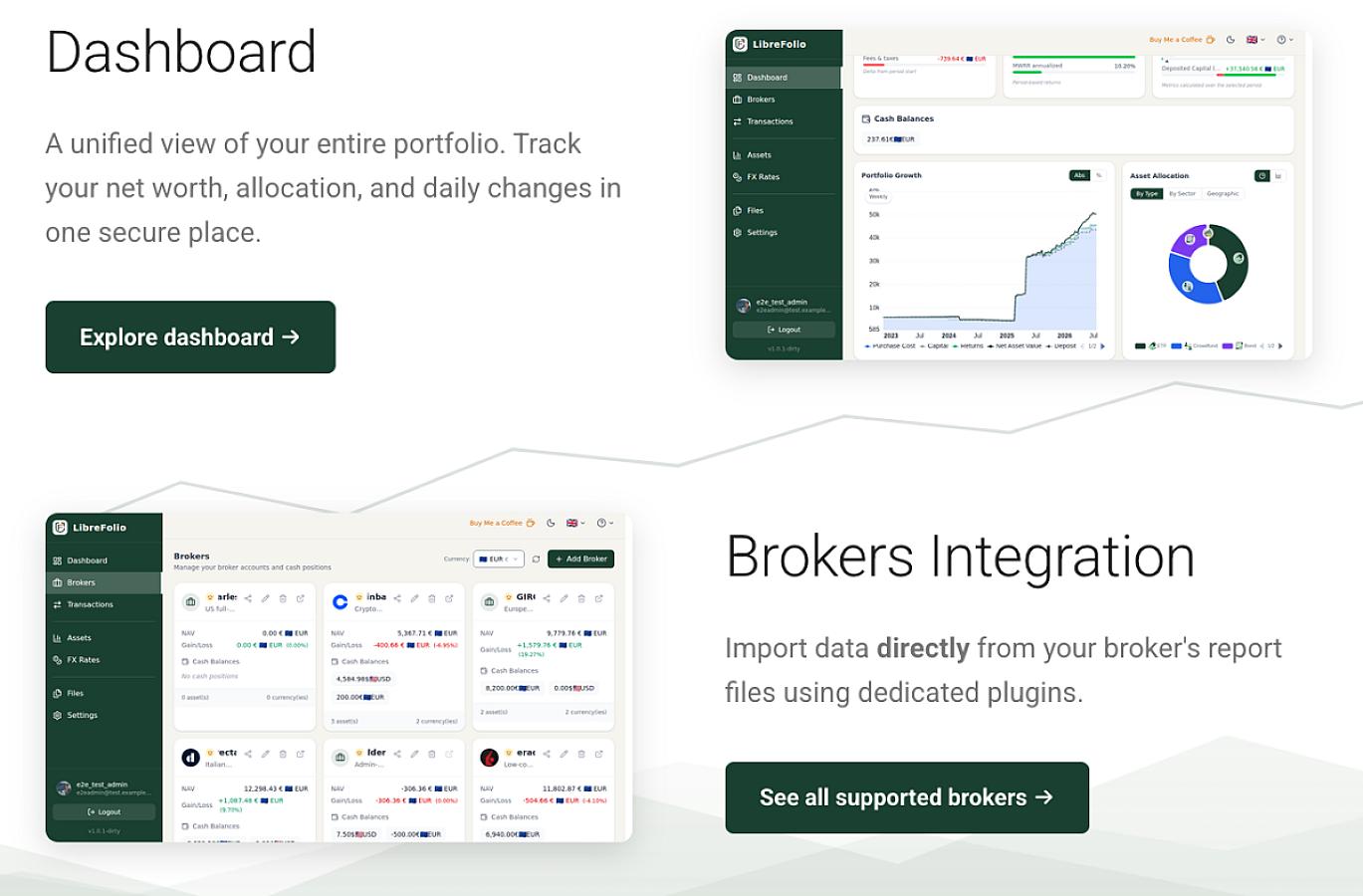 LibreFolio screenshot 1