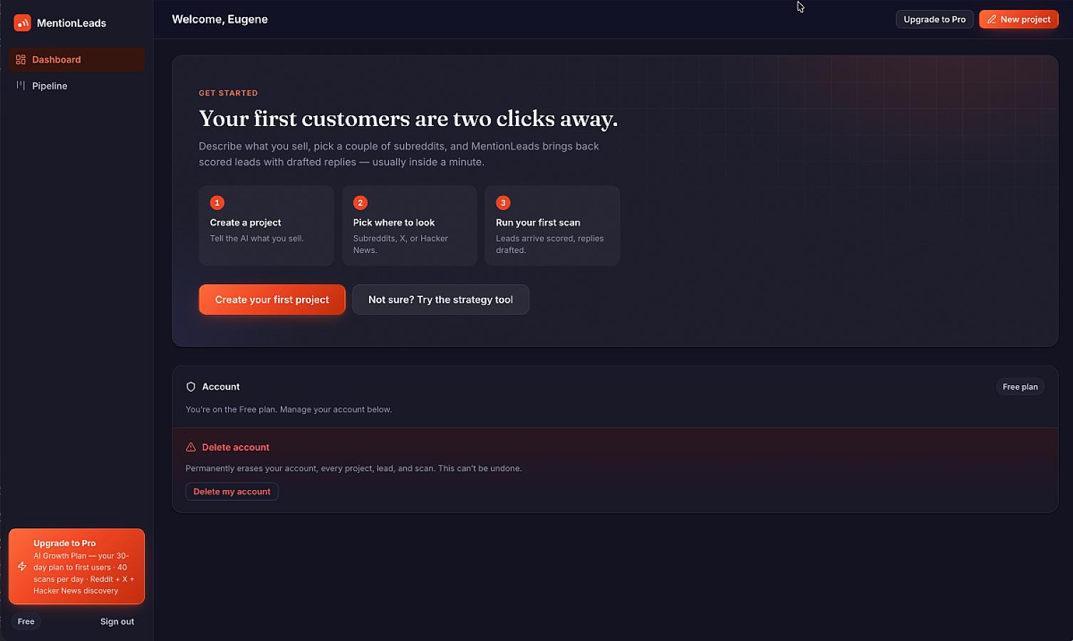 MentionLeads screenshot 2