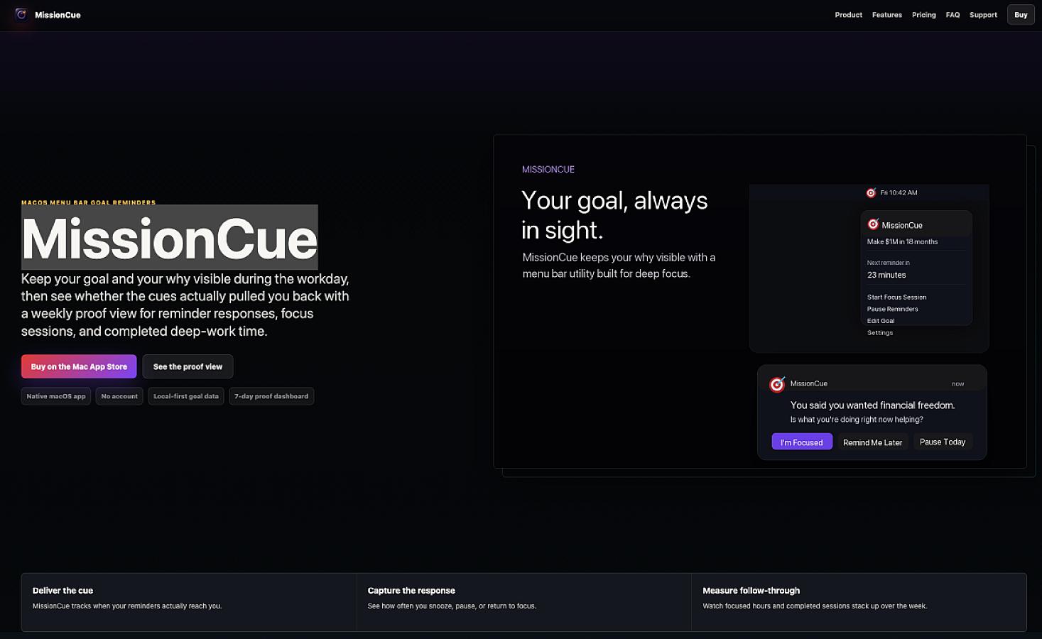 MissionCue screenshot 1