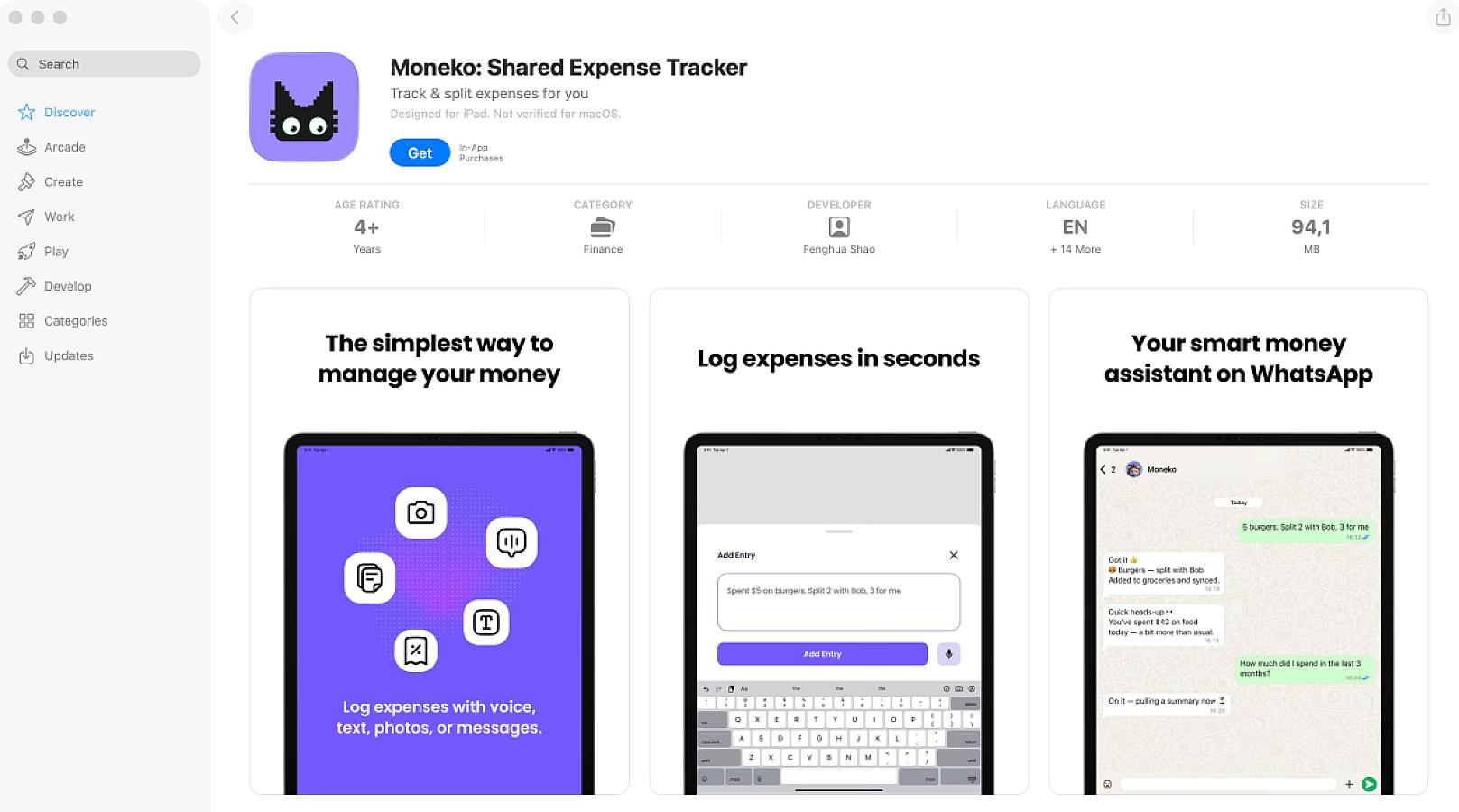 Moneko screenshot 2
