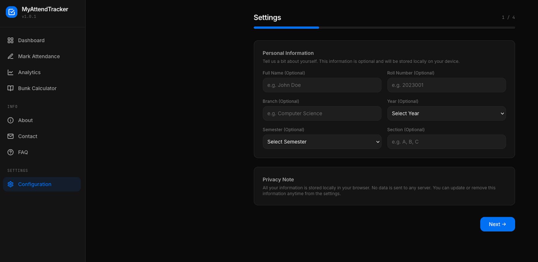MyAttendTracker screenshot 3