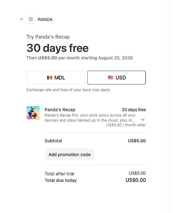 Panda's Recap screenshot 1