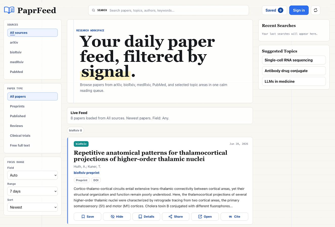 PaprFeed screenshot 1