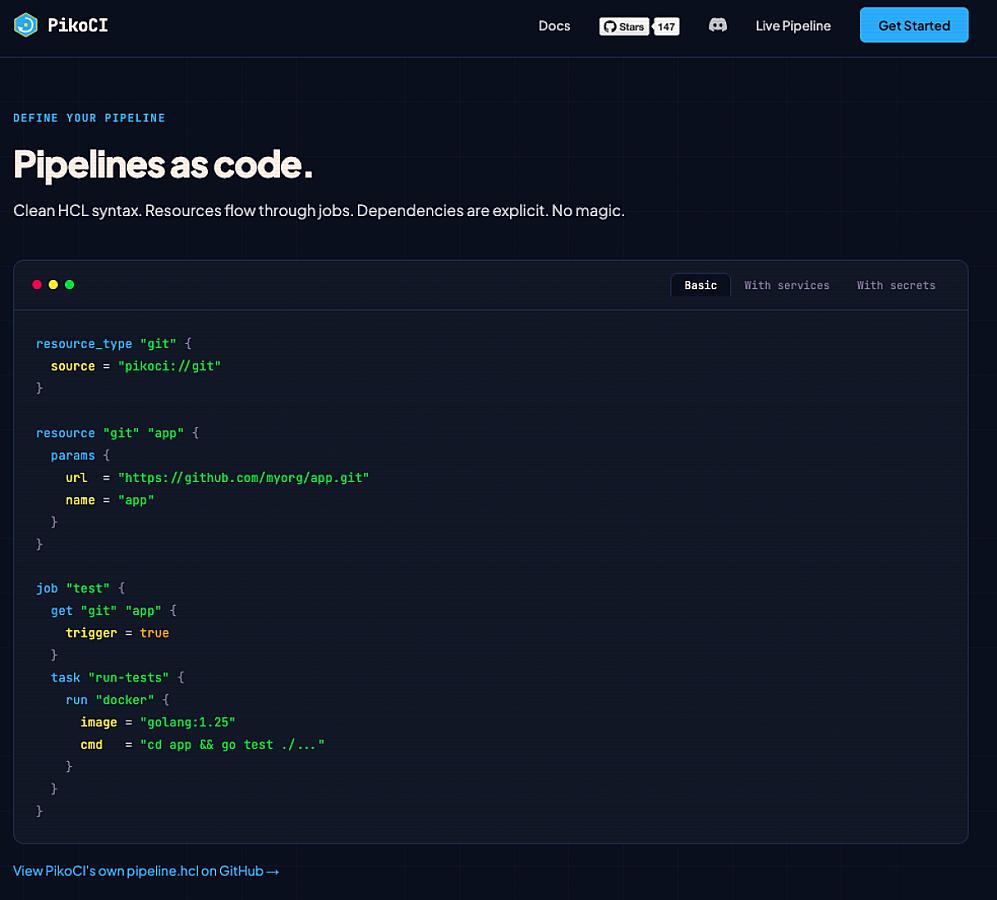 PikoCI screenshot 1