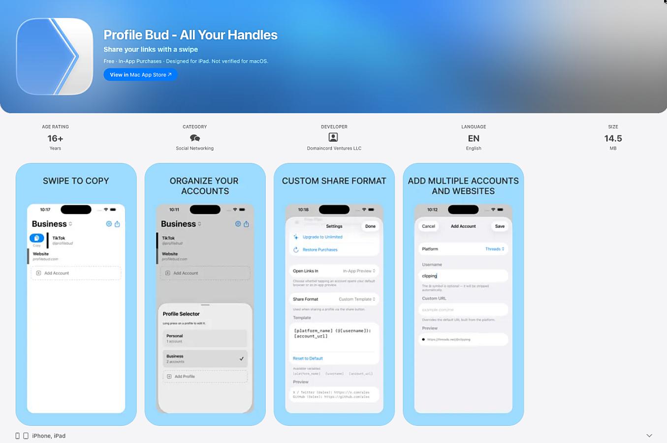 Profile Bud - All Your Handles screenshot 1