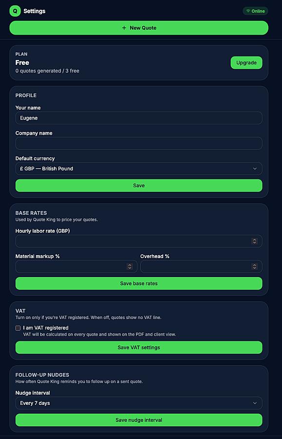 QuoteKing screenshot 1