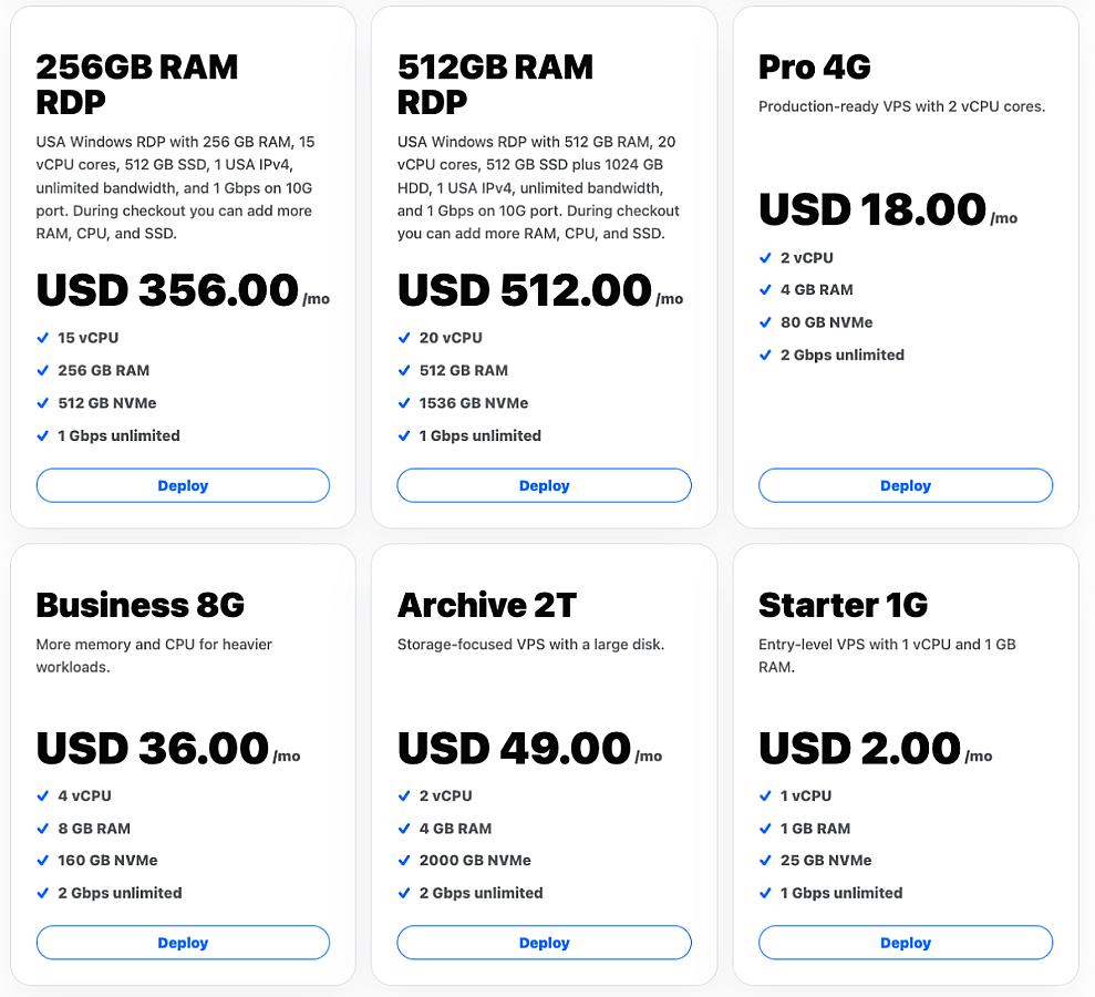 BuyVPS.us screenshot 1