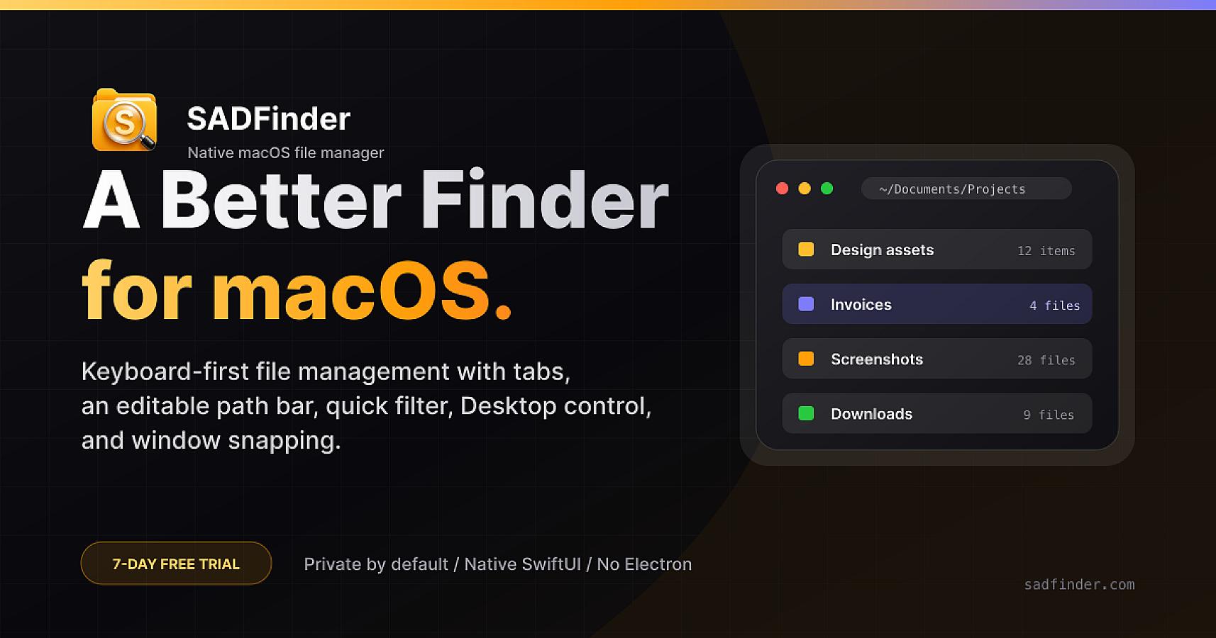 SADFinder screenshot 1