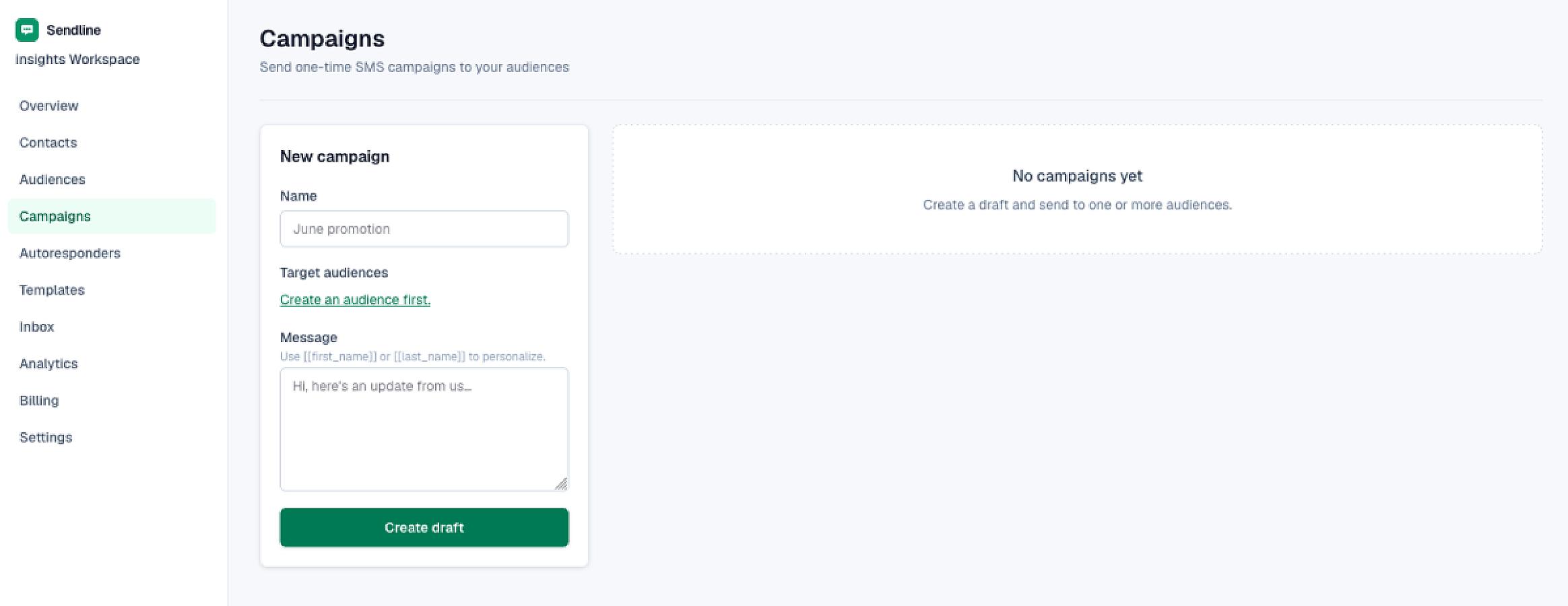 Sendline screenshot 2
