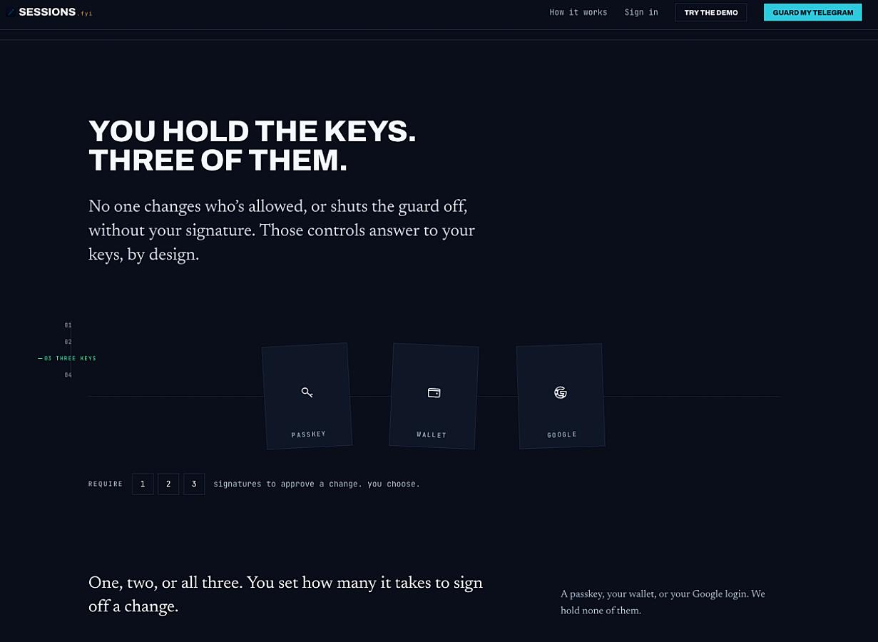 Sessions screenshot 2