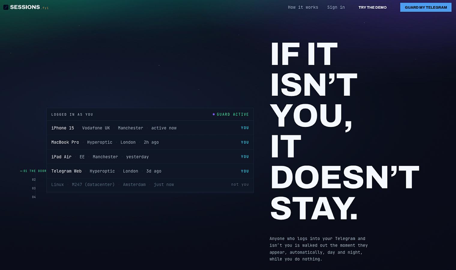 Sessions screenshot 3
