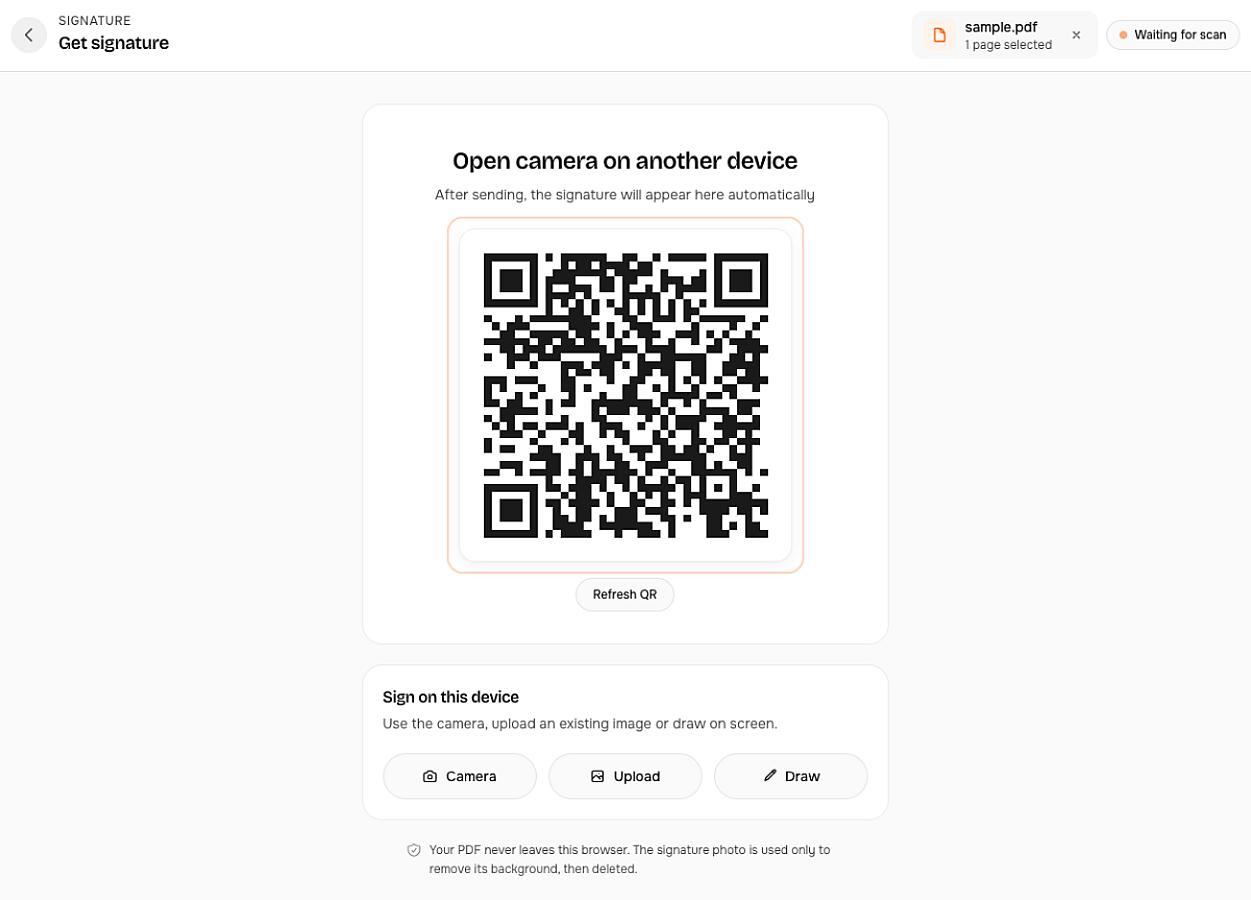 Sign PDF screenshot 1