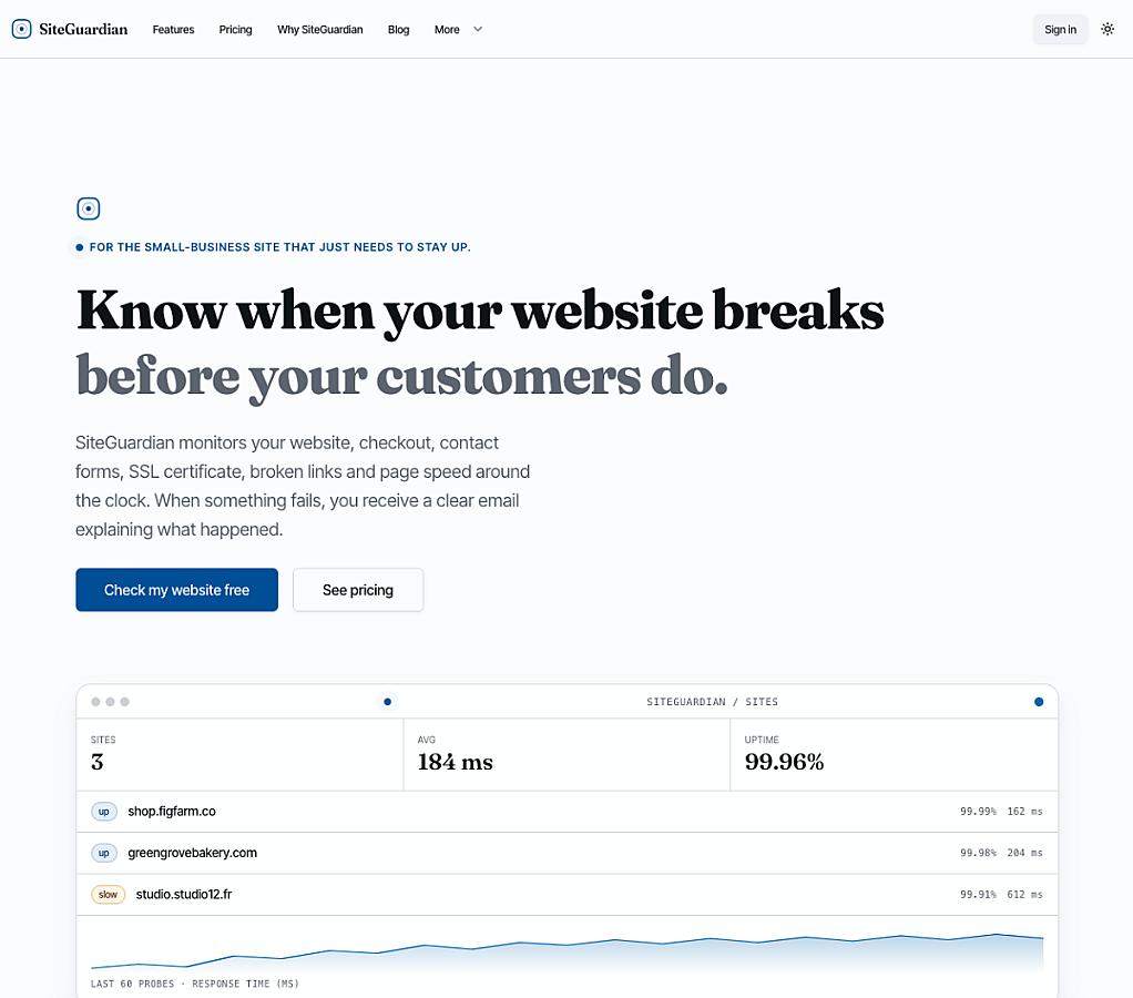 SiteGuardian screenshot 2