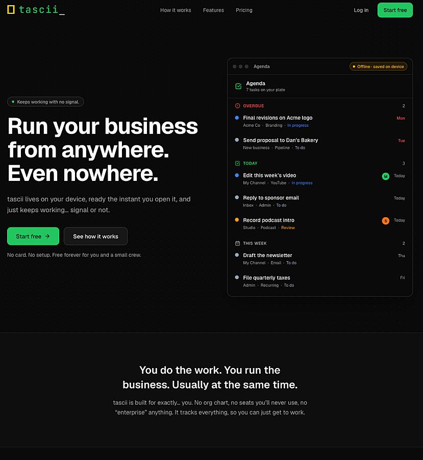 Tascii screenshot 2