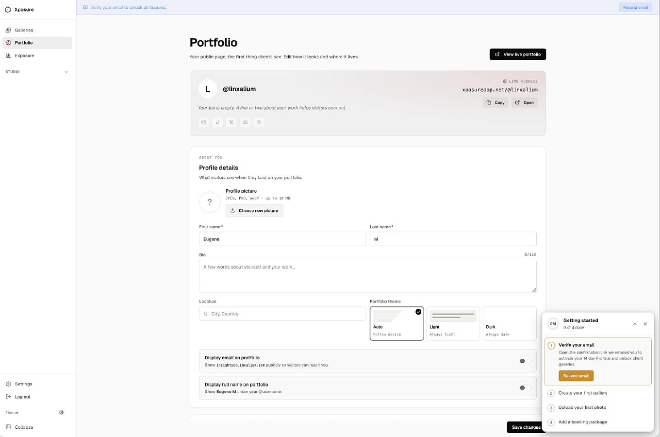 Xposure screenshot 1